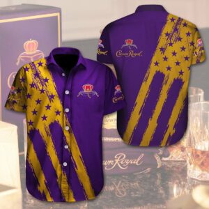 Crown Royal Usa Flag All Over Print Aloha Summer Beach Hawaiian Shirt  - Thelegend59
