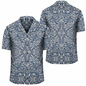 Culture Blue White Hawaiian Shirt  - Thelegend59