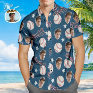 Custom Baseball Hawaiian Shirts Aloha Beach Hawaiian Shirts For Men Summer Gift  - Thelegend59
