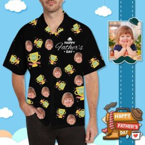 Custom Face Best Dad Ever Men'S All Over Print Hawaiian Shirt  - Thelegend59
