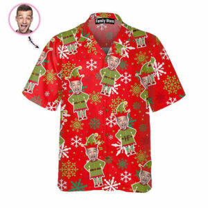 Custom Face Christmas Elf Custom Hawaiian Shirt Pn302079Lb - For Men And Women - Kids  - Thelegend59