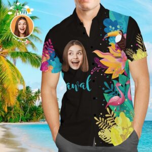 Custom Face Funky Hawaiian Shirt Painting Button Down Hawaiian Shirtss  - Thelegend59