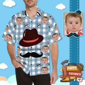 Custom Face Happy Father'S Day Beard Men'S All Over Print Hawaiian Shirt  - Thelegend59