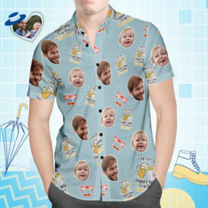 Custom Face Hawaiian Shirt All Over Print Men'S Hawaiian Shirts First Father'S Day  - Thelegend59