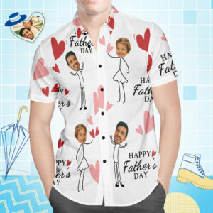 Custom Face Hawaiian Shirt All Over Print Men'S Hawaiian Shirts Happy Father'S Day  - Thelegend59