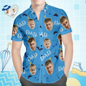 Custom Face Hawaiian Shirt All Over Print Men'S Hawaiian Shirts I Love You Dad  - Thelegend59