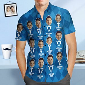 Custom Face Hawaiian Shirt Best Dad And Son Personalised Father'S Day Hawaiian Shirts Gift For Dad  - Thelegend59