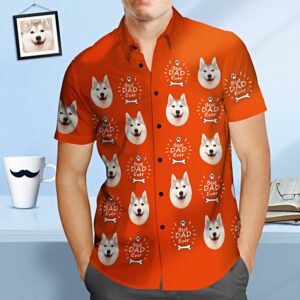 Custom Face Hawaiian Shirt Best Dog Dad Ever Personalised Father'S Day Hawaiian Shirts Gift For Dad  - Thelegend59