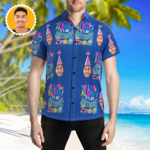 Custom Face Hawaiian Shirt Birthday Party Hawaiian Shirt Birthday Gift  - Thelegend59