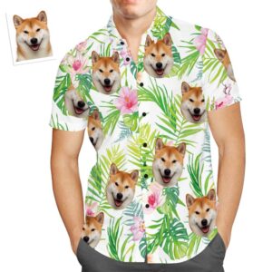 Custom Face Hawaiian Shirt Funny Pet Vintage Beach Hawaiian Shirts Gift For Men  - Thelegend59