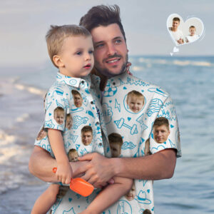Custom Face Hawaiian Shirt Matching Father'S Day Hawaiian Shirts Father'S Day Gift - Best Dad In The World  - Thelegend59