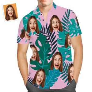 Custom Face Hawaiian Shirt Palm Tree Hawaiian Shirtss Tropical Beach Hawaiian Shirtss For Men  - Thelegend59