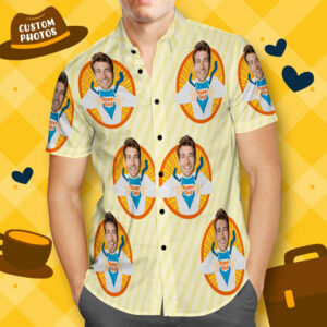 Custom Face Hawaiian Shirt Super Dad Father'S Day Gift  - Thelegend59