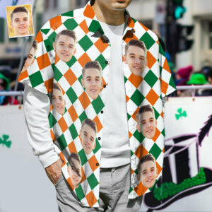 Custom Face Hawaiian Shirts - St. Patrick Checker Hawaiian Shirts - Gift For Adults  - Thelegend59