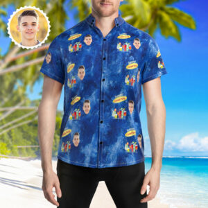 Custom Face Hawaiian Shirts Summer Cocktail Party Hawaiian Shirts Party Outfit  - Thelegend59