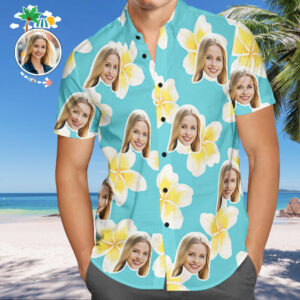 Custom Face Hawaiian Shirts Tropical Beach Hawaiian Shirts Floral Hawaiian Shirts Gift For Men  - Thelegend59