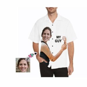 Custom Face Hug My Guy Men'S All Over Print Hawaiian Shirt  - Thelegend59