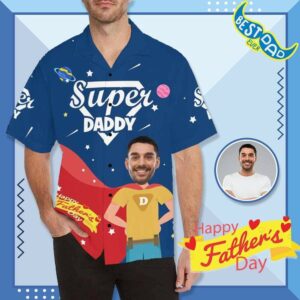 Custom Face My Super Hero Men'S All Over Print Hawaiian Shirt  - Thelegend59