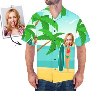 Custom Face On Hawaiian Shirts Hawaiian Shirt Black Pineapple  - Thelegend59