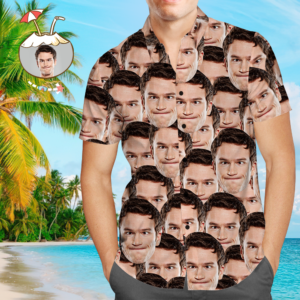 Custom Face On Hawaiian Shirts Hawaiian Shirt Leaves  - Thelegend59