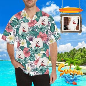 Custom Face Puppy Love Men'S All Over Print Hawaiian Shirt  - Thelegend59
