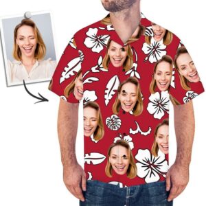 Custom Face Hawaiian Shirts Men'S Hawaiian Shirt Lily Flowers  - Thelegend59