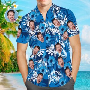Custom Face Hawaiian Shirts With Text Men'S Hawaiian Shirt For Boyfriend Or Husband  - Thelegend59