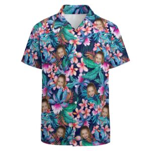 Custom Face Tropical Pattern Aloha - Hawaiian Shirt - For Men And Women - Kids  - Thelegend59