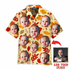 Custom Funny Face Happy First Day Of Fall Custom Hawaiian Shirt Pn302075Lb - For Men And Women - Kids  - Thelegend59
