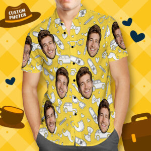 Custom Hawaiian Shirt Personalised Face Hawaiian Shirts Gift For Father'S Day  - Thelegend59
