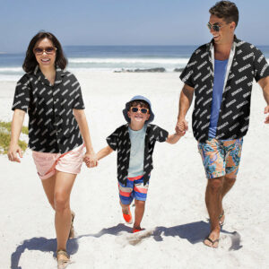 Custom Hawaiian Shirt With Text Parent-Child Wears Personalised Name Hawaiian Shirt Gift For Family  - Thelegend59