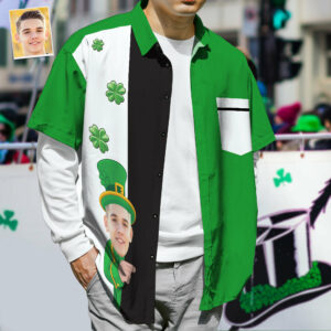 Custom Hawaiian Shirts - St. Patrick'S Day Hawaiian Shirtss - Clover Simple Stitching Hawaiian Shirts  - Thelegend59