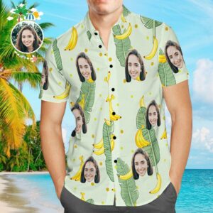 Custom Hawaiian Shirts Banana Aloha Beach Hawaiian Shirts For Men  - Thelegend59