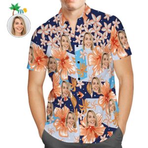 Custom Hawaiian Shirts Flower Style Design Aloha Beach Hawaiian Shirts For Men  - Thelegend59