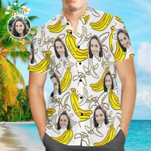 Custom Hawaiian Shirts Funny Banana Aloha Beach Hawaiian Shirts For Men  - Thelegend59