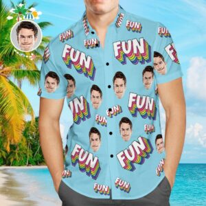 Custom Hawaiian Shirts Funny Face Aloha Beach Hawaiian Shirts For Men  - Thelegend59