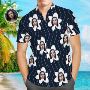 Custom Hawaiian Shirts Funny Flower Design Aloha Beach Hawaiian Shirts For Men  - Thelegend59