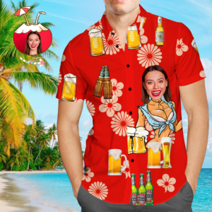Custom Hawaiian Shirts Funny Girlfriend Personalised Aloha Beach Hawaiian Shirts For Men  - Thelegend59