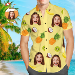 Custom Hawaiian Shirts Funny Pineapple Personalised Aloha Beach Hawaiian Shirts For Men  - Thelegend59