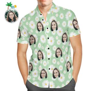 Custom Hawaiian Shirts Little Daisy Design Aloha Beach Hawaiian Shirts For Men  - Thelegend59