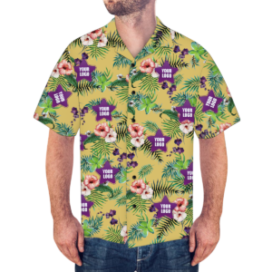 Custom Hawaiian Shirts Logo Deign Personalised Aloha Beach Hawaiian Shirts For Men  - Thelegend59