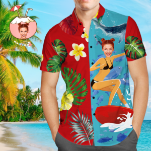 Custom Hawaiian Shirts Love Surfing Personalised Aloha Beach Hawaiian Shirts For Men  - Thelegend59