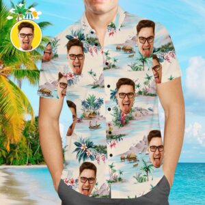 Custom Hawaiian Shirts Mountains And Rivers Aloha Beach Hawaiian Shirts For Men  - Thelegend59