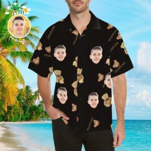 Custom Hawaiian Shirts Teddy Bear Aloha Beach Hawaiian Shirts For Men  - Thelegend59