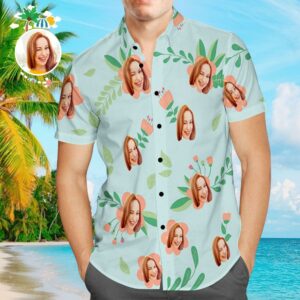 Custom Hawaiian Shirts Women Face Summer Design Aloha Beach Hawaiian Shirts For Men  - Thelegend59