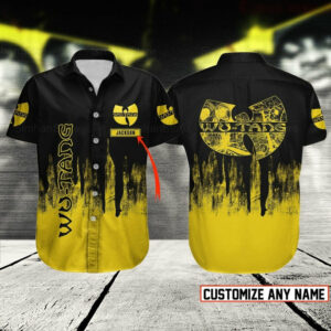 Custom Name Wu Tang Band Clan Hip Hop Summer Gift For Fan Hawaiian Graphic Print Short Sleeve  - Thelegend59