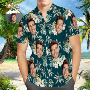 Custom Photo Funky Vintage Hawaiian Shirt Casual Button-Down Short Sleeve Unisex  - Thelegend59