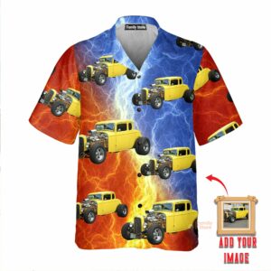 Custom Photo Hot Rod Various Style Hawaiian Shirt - For Men And Women - Kids  - Thelegend59