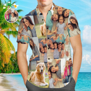 Custom Photo Men Hawaiian Shirts Personalized Hawaiian Shirts For Men - 5 Photos  - Thelegend59