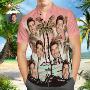 Custom Photo Vintage Hawaiian Shirts Short Sleeve Regular Fit Floral Hawaiian Shirtss - Summer Holiday Essentials  - Thelegend59